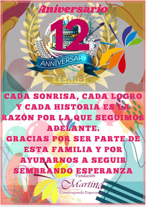 ¡Celebramos 12 años construyendo esperanza!