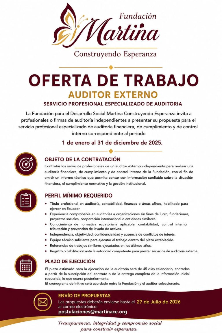 Oferta de Trabajo «Auditor Externo»